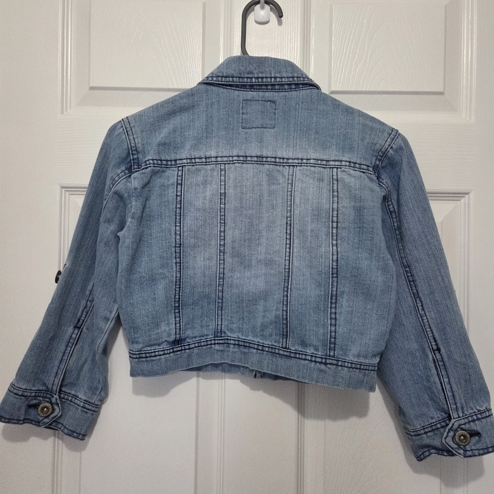 Highway Jeans Girls Medium Wash Cropped Denim jacket Size Small - Picture 8 of 11